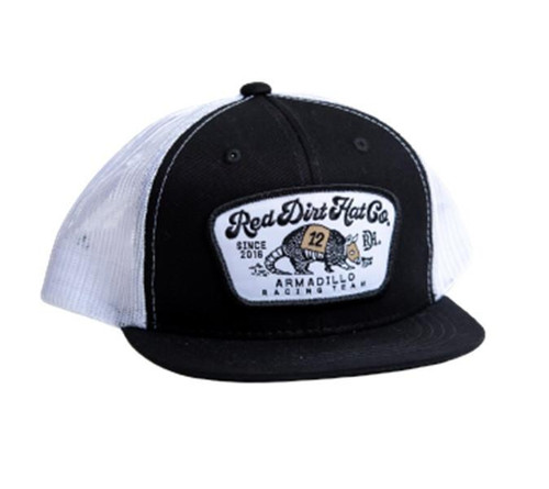 RED DIRT Red Dirt Dos Dillo Youth Unisex Black And White Snapback Patch Cap 