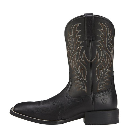 Ariat Men's Black Sport Wide Square Toe Boot | Jackson's Western