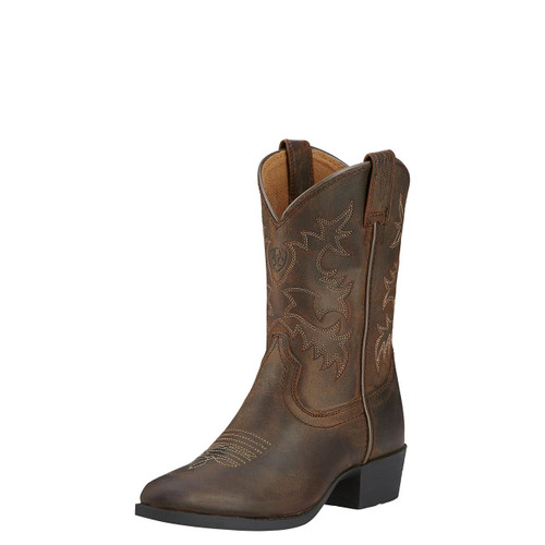 Kid's Ariat Distressed Brown Heritage Western Boot