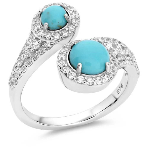 Montana Silversmiths Women's Silver Fearless Luster Turquoise Ring