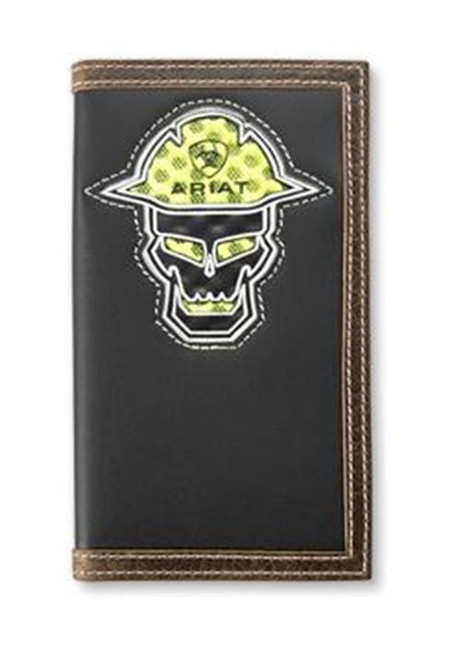 Ariat Men's Black Rodeo Leather Workman Bold Wallet