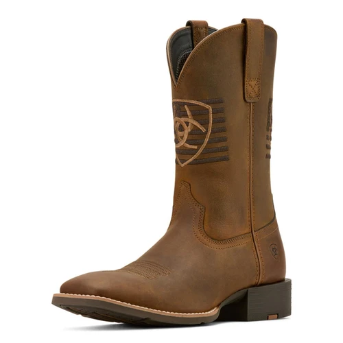 Ariat Men's Distressed Brown Sport Freedom Cowboy Boots