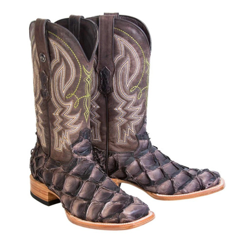 Tanner Mark Men's Chocolate Brown Genuine Monster Fish Boot