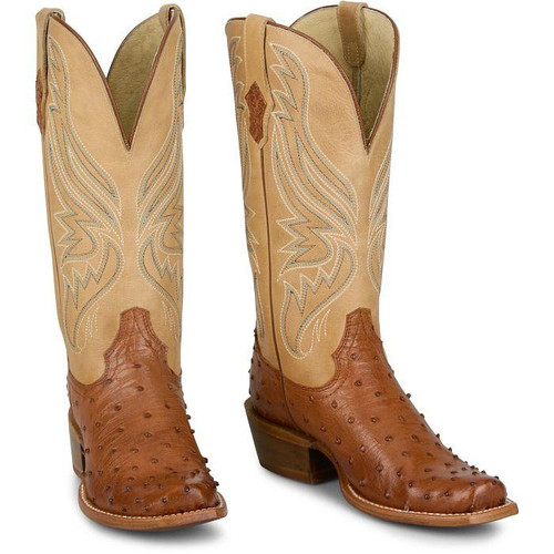 TONY LAMA CO. INC., Tony Lama Women's Cognac Brown Zaire 13" Full Quill Boot 