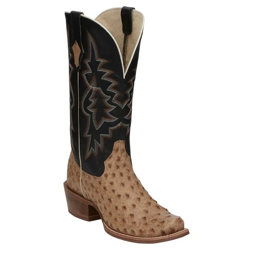 Tony Lama Men's Umber Brown Rylen II 13" Full Quill Ostrich Boots