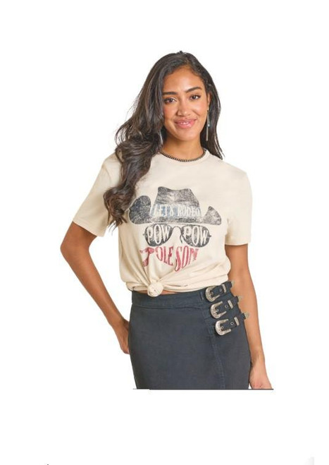 PANHANDLE SLIM Rock & Roll Denim Unisex Natural Pow Pow Graphic Tee 