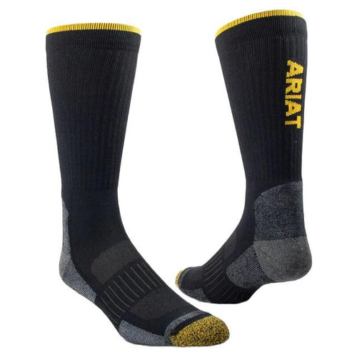 Ariat Black AriatTEK Work Performance Crew Socks (Pack of 2)