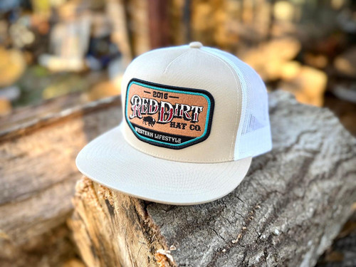 RED DIRT Red Dirt Khaki & White Lifestyle Trucker Cap 