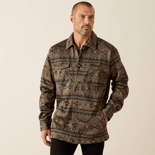 ARIAT Ariat Men's Beige Caldwell Printed Shirt Jacket 
