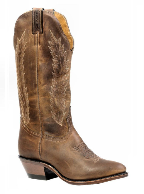 Boulet Women's Brown Medium Cowboy Toe Western Boot
