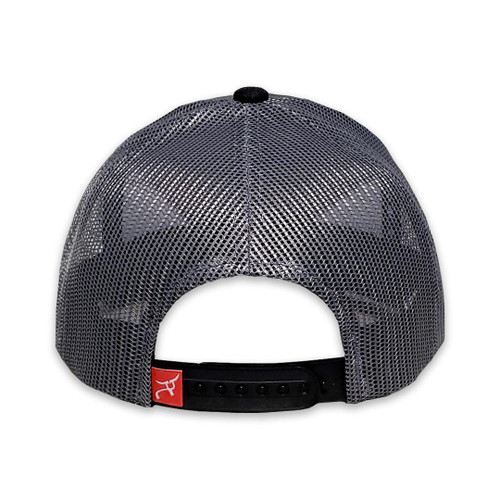 Ropesmart Men's Gray Classic Trucker Snapback With Silver Steer Cap