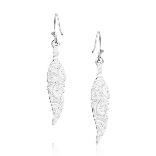 Montana Silversmiths Women's Silver Dream Feathers Dangle Earrings