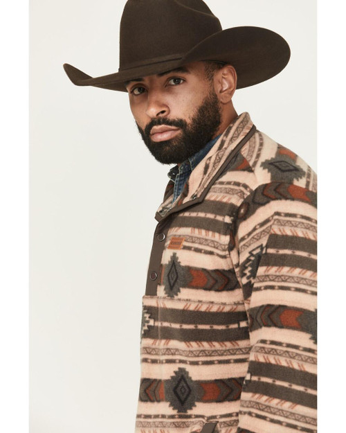 Cinch Men's Brown Southwestern Print 1/4 Snap Pullover