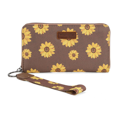 MONTANA WEST Montana West Wrangler Women's Khaki Sunflower Print Wallet 