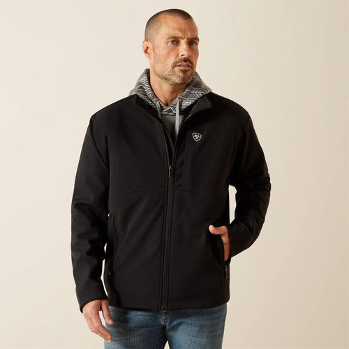 Ariat Men's Vernon Zip Softshell Black Jacket