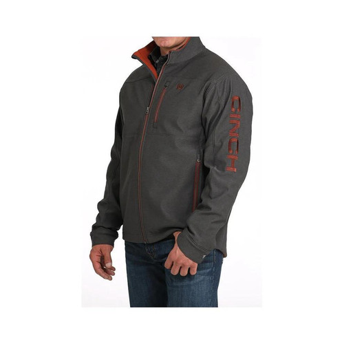 CINCH Cinch Men's Charcoal Bonded Soft Shell Jacket 