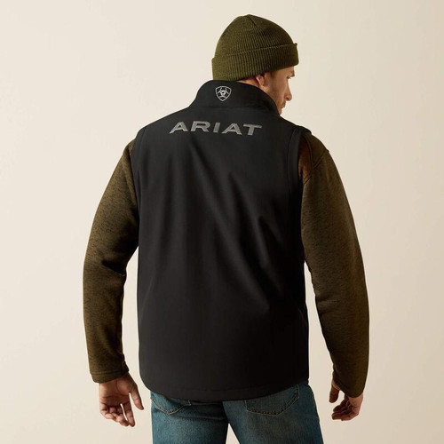 Ariat Men's Black Logo Softshell Tall Vest