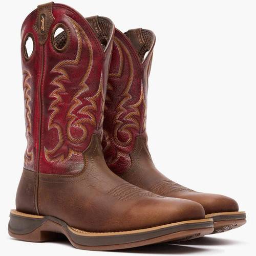 DURANGO BOOTS Durango Men's Coffee/Sangria Red Rebel Ultra-Lite Western Boot