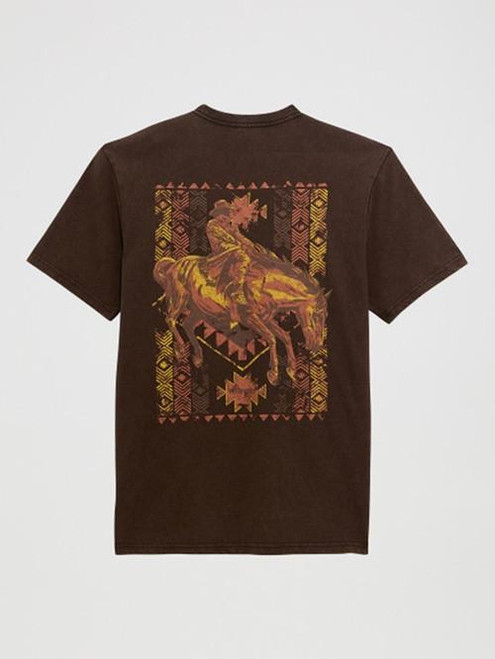 WRANGLER Wrangler Men's Rawhide Brown Print T Shirt 