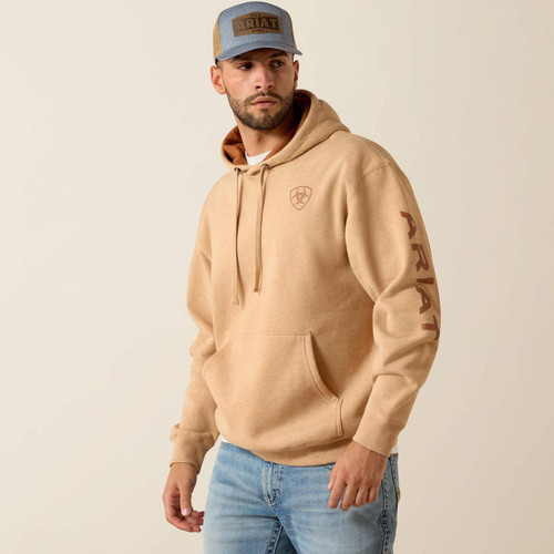 ARIAT Ariat Men's Tan Heather Logo Hood 