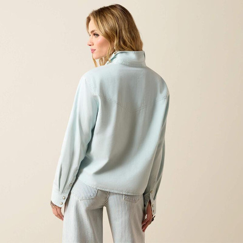 ARIAT Ariat Women's Light Wash Indigo Asheville Snap Shirt 