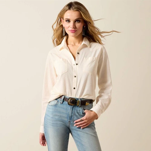 Ariat Women's Sea Salt Dobby Billie Jean Shirt