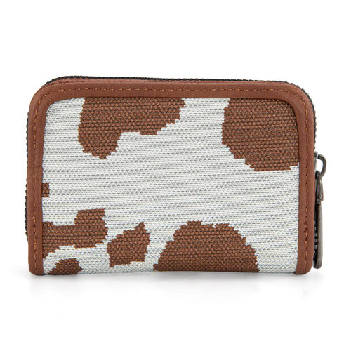 Montana West Wrangler Women's Brown Cow Print Small Wallet