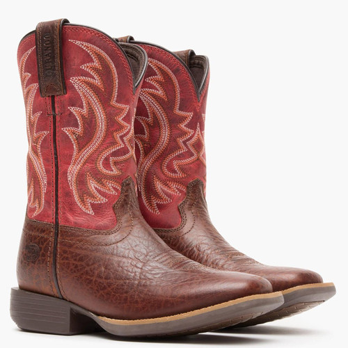 DURANGO BOOTS Durango Big Kid's Mahogany/Dynamite Red Shyloh Western Boots 