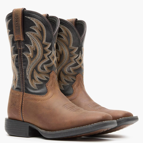 DURANGO BOOTS Durango Big Kid's Brawny Brown/Black Onyx Shyloh Western Boots 