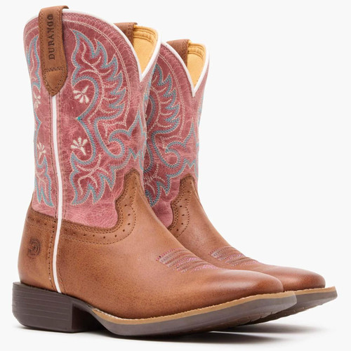 DURANGO BOOTS Durango Little Kid's Rusty Brown/Dusty Rose Shyloh Western Boots