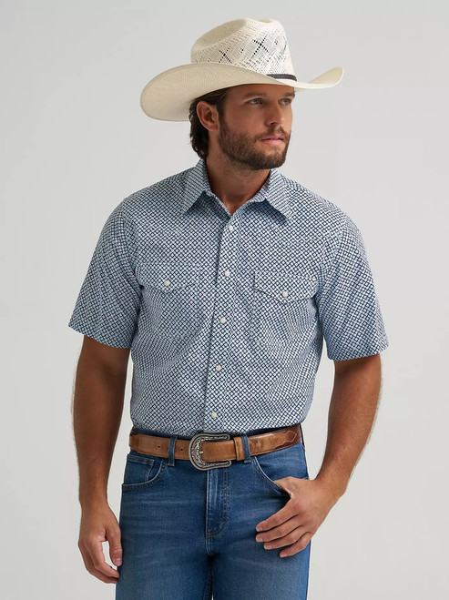 Wrangler Blue Roads Men's Advanced Comfort Western Snap Shirt