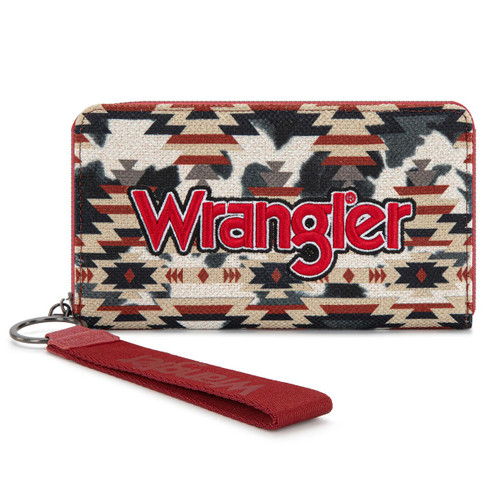 Montana West Wrangler Aztec Print Red Wallet