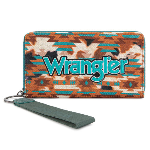 Montana West Wrangler Aztec Print Wallet - Turquoise