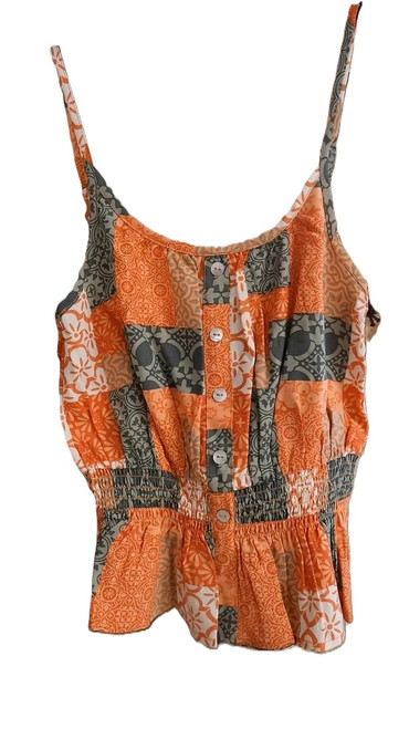 Rock & Roll Cowgirl Rust Patch Print Women's Tank