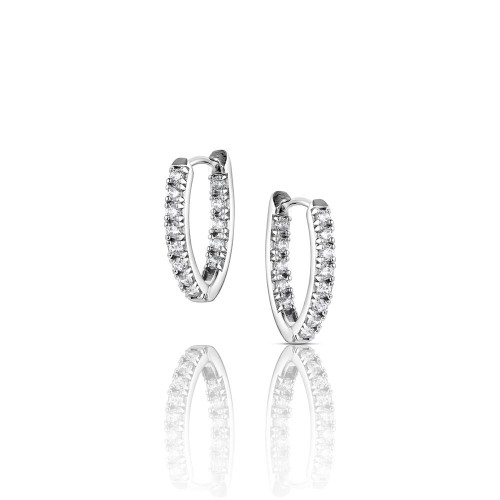 MONTANA SILVERSMITH Montana Silversmiths Women's Endless Promise Crystal Silver Earrings 
