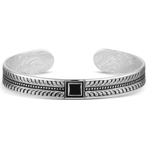 MONTANA SILVERSMITH Montana Silversmiths Men's Sundown Ridge Cuff Silver Bracelet 