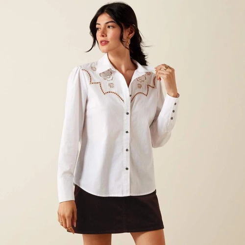 ARIAT Ariat Women's Lattice Shirt In White 
