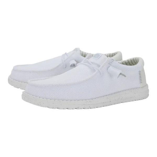 HEY DUDE Hey Dude Men's White Wally Sox Slip-On Shoe 