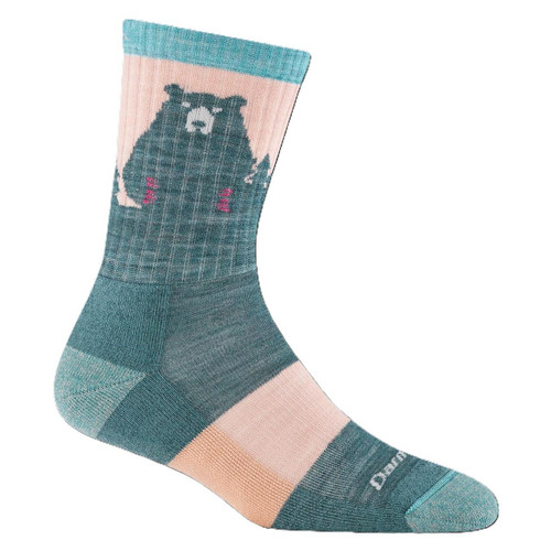 DARN TOUGH Darn Tough Women's Quartz Bear Town Micro Crew Lightweight Hiking Socks 