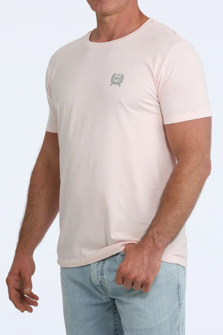 Cinch Men's Short Sleeve Graphic Pink Tee