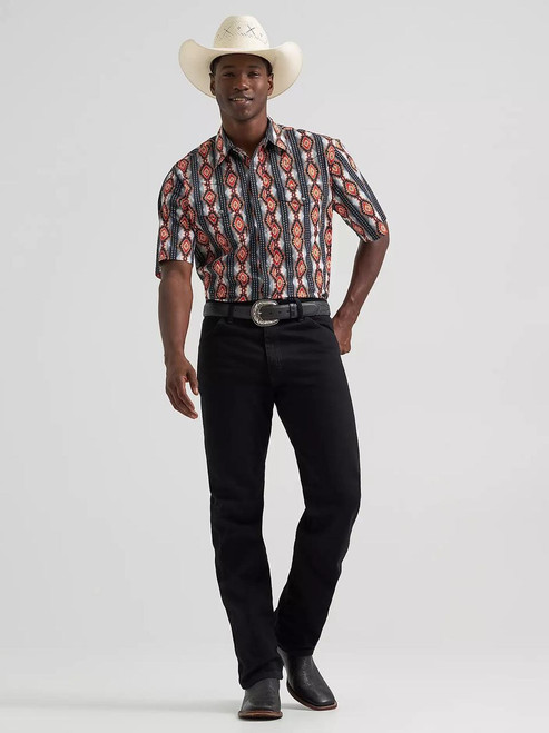 Wrangler Men's Checotah Short Sleeve Western Snap Tall Shirt