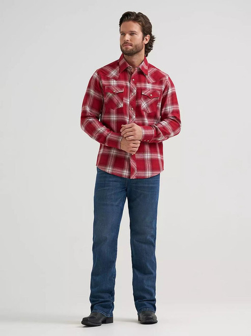 Wrangler Men's Retro Flannel Western Snap Plaid Shirt | JW Stores