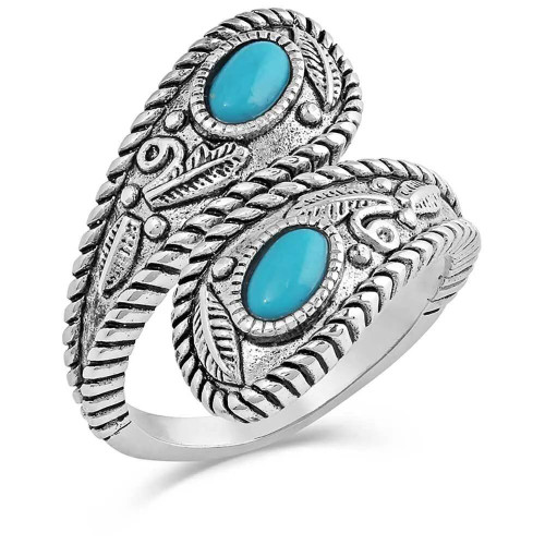 MONTANA SILVERSMITH Montana Silversmiths Find The Balance Turquoise Wrap Ring 