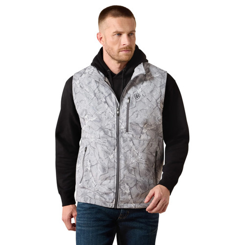 Ariat Men's Logo Grey Camo Print Softshell Vest