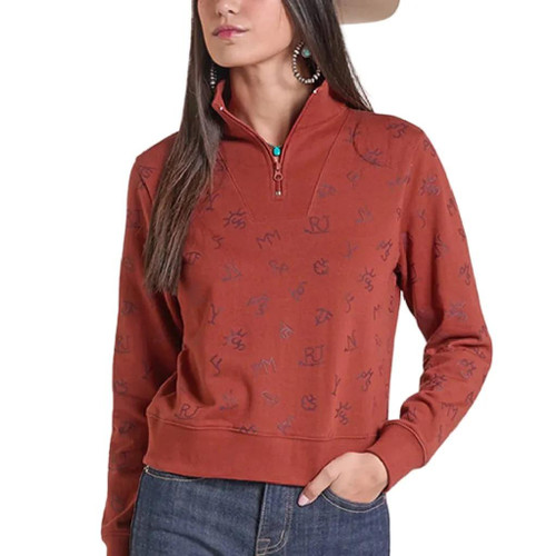 PANHANDLE SLIM Panhandle Slim Women's Ranch Brand Cotton Pullover - Rose 