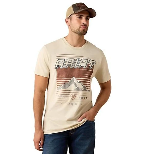 ARIAT Ariat Men's Nineties Cowboy Natural T-Shirt 