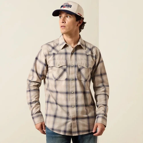 ARIAT Ariat Men's Retro Hudde Fitted Snap Shirt 