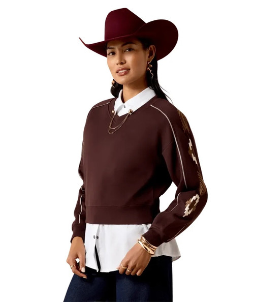Ariat Women's Chocolate Plum Dakota Sweatshirt