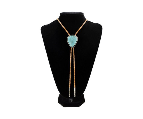 M&F Western Double S Women’s Turquoise Stone Bolo Tie