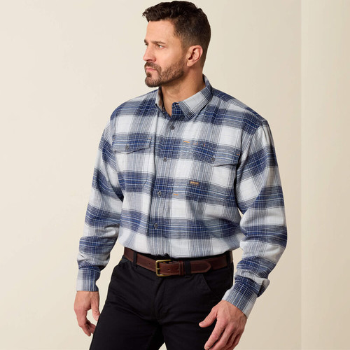 Men's Ariat Weathervane Rebar Flannel DuraStretch Work Shirt